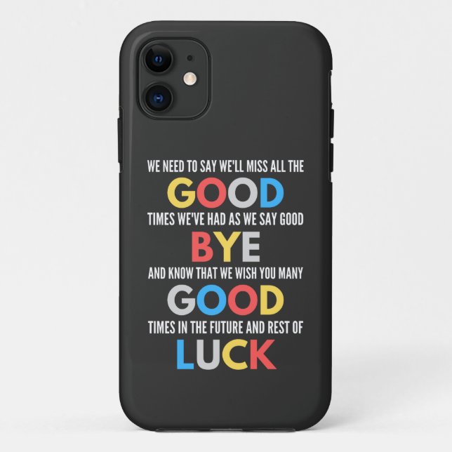 Capa Para iPhone 11 Engraçado Sair De Adeus (Verso)