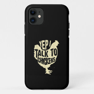 Capa Para iPhone 11 Engraçado Sim, eu falo com galinhas Presente Legal