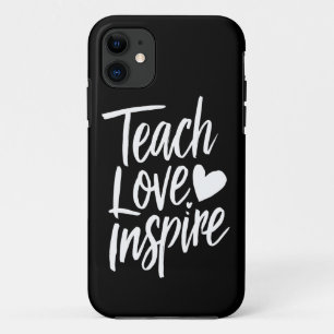Capa Para iPhone 11 Ensine Amor Inspire Presente do Dia dos Professore