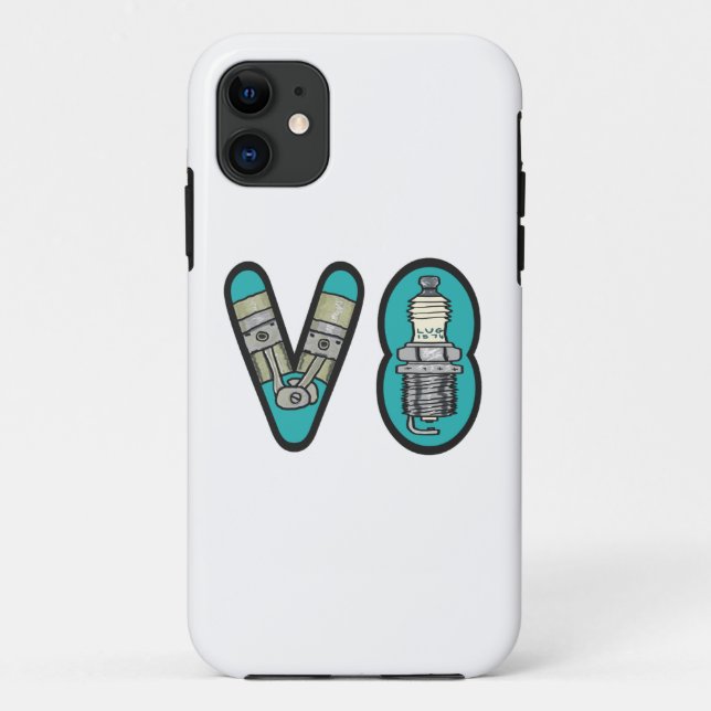 Capa Para iPhone 11 Entusiasta de Carros Petrolhead V8 (Verso)