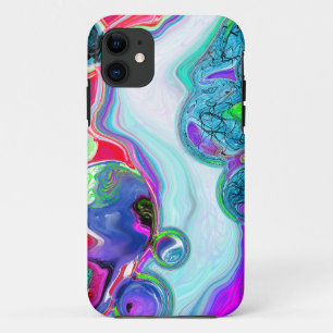 Capa Para iPhone 11 Enxertos Coloridos Marble Fluid Art