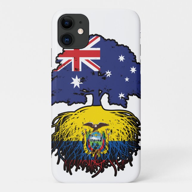 Capa Para iPhone 11 Equador - Raízes das Árvores Australianas, Equator (Verso)