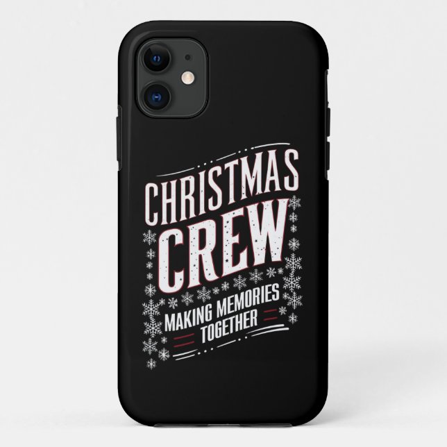 Capa Para iPhone 11 Equipe de Natal Família Combinando Esquadrão de Na (Verso)
