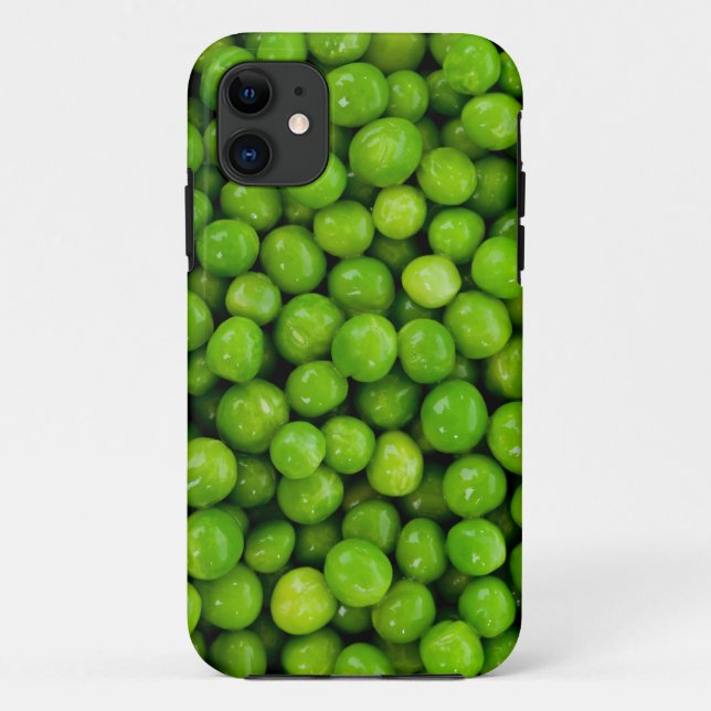 Capa Para iPhone 11 Ervilhas Verdes de Fundo (Verso)