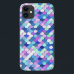 Capa Para iPhone 11 "Escalas de Dragões" - azul, orquídea e lavanda<br><div class="desc">Escalas sobrepostas em tons de azul,  turquesa,  orquídea e lavanda - arte digital com efeito 3d</div>
