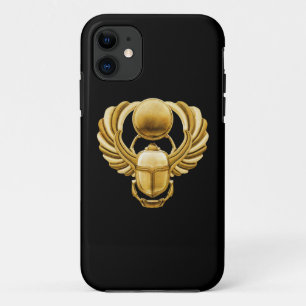Capa Para iPhone 11 Escaravelho egípcio Dourado
