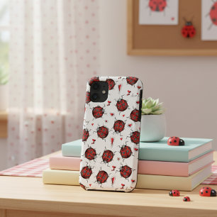 Capa Para iPhone 11 Esclarecimento de Corações de Ladybug Pulverbug