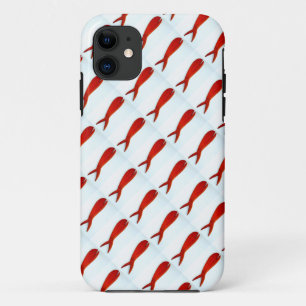 Capa Para iPhone 11 escola dos peixes do vermelho de cereja no teste