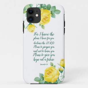 Capa Para iPhone 11 Escritura Elegante Jeremiah 29:11