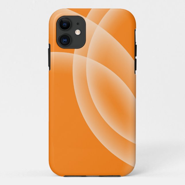 Capa Para iPhone 11 Esferas Sobrepostas - Capa de iPhone Laranja (Verso)