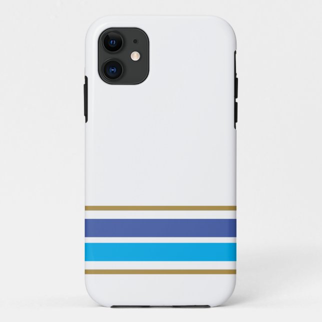 Capa Para iPhone 11 Esportamento Duas Tons Blue Edge Racing Em Branco (Verso)