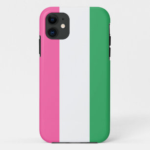 Capa Para iPhone 11 Esportes Coloridos Cor-de-Rosa Vertical Verde