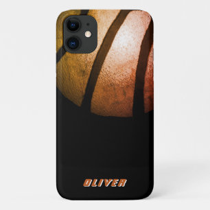 Capa Para iPhone 11 Esportes de Bola de Basquete de Laranja Negro Metá