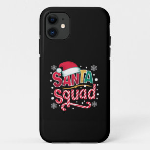 Capa Para iPhone 11 Esquadrão do Papai Noel Time do Natal da Família C