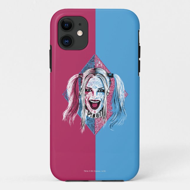 Capa Para iPhone 11 Esquadrão Suicida | Harley Laugh (Verso)