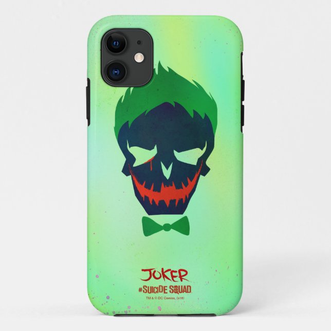 Capa Para iPhone 11 Esquadrão Suicida | Ícone Cabeça de Joker (Verso)