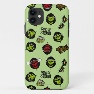 Capa Para iPhone 11 Esquadrão Suicida Padrão de Emoji Croc da Kill
