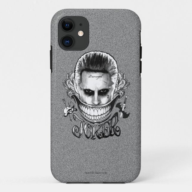 Capa Para iPhone 11 Esquadrão Suicida | Sorriso de Joker (Verso)