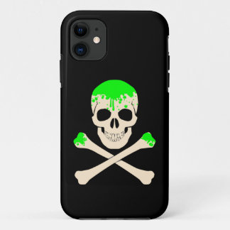 Capa Para iPhone 11 esqueleto de lodo do crânio de halloween