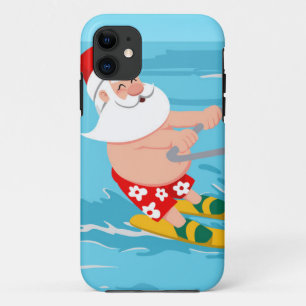 Capa Para iPhone 11 Esqui aquático de Cartoon Santa Claus