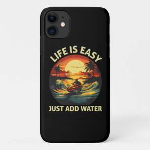Capa Para iPhone 11 esquiador de Jet Ski clássico