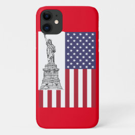 Capa Para iPhone 11 Estado de Bandeira Americano da Liberdade