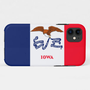 Capa Para iPhone 11 Estado de Iowa Flag Design