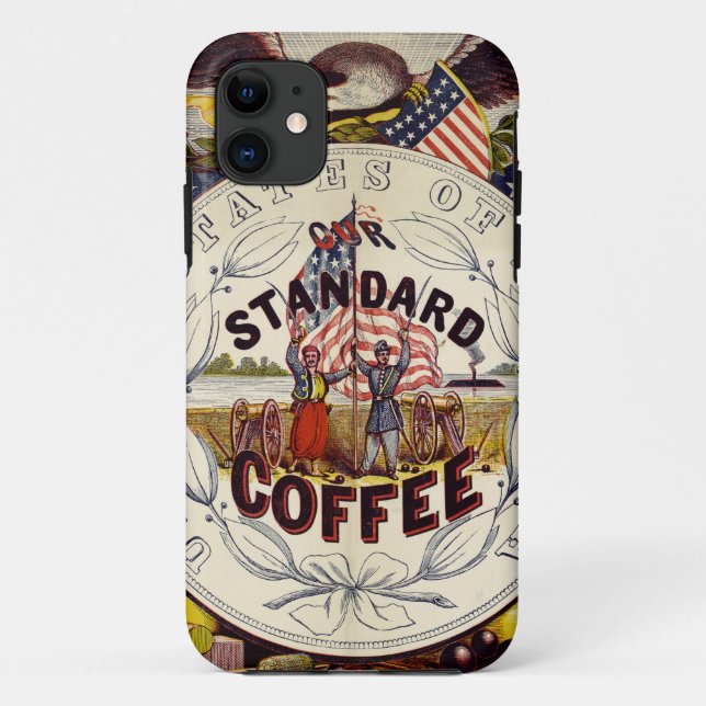 Capa Para iPhone 11 Estados Unidos Nosso Café Padrão (Verso)