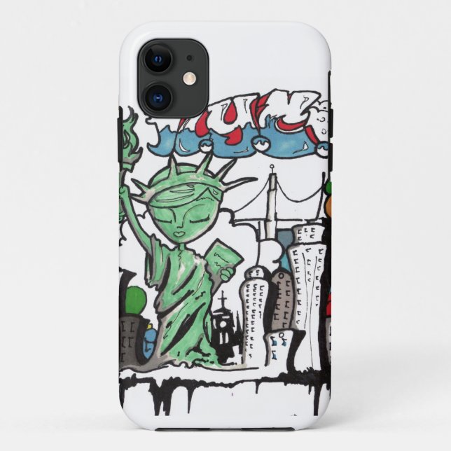 Capa Para iPhone 11 Estátua da liberdade dos grafites (Verso)