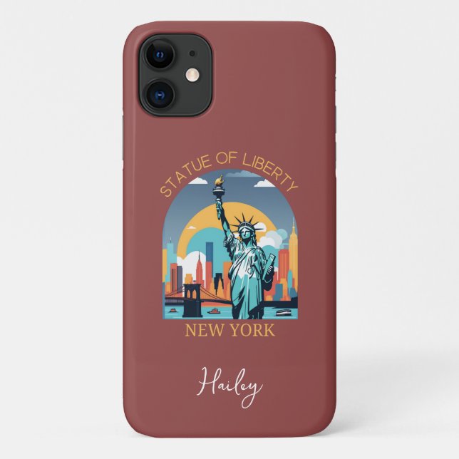 Capa Para iPhone 11 Estátua da Liberdade, Nova Iorque (Verso)