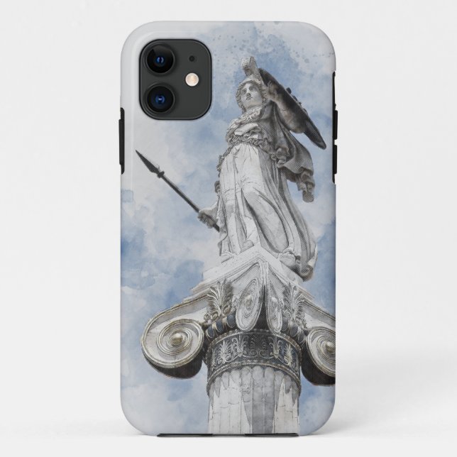 Capa Para iPhone 11 Estátua grega clássica Athena (Verso)