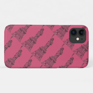 Capa Para iPhone 11 Estátua rosa-quente da liberdade
