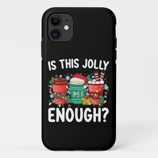 Capa Para iPhone 11 Este Natal Jolly Chega De Papais noeis Engraçadas (Verso)