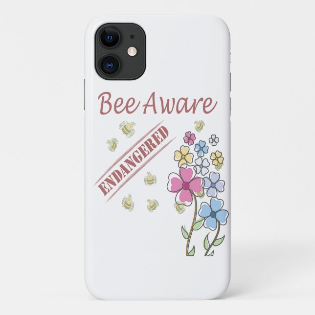 Capa Para iPhone 11 Esteja Consciente - Salve as Abelhas (Verso)