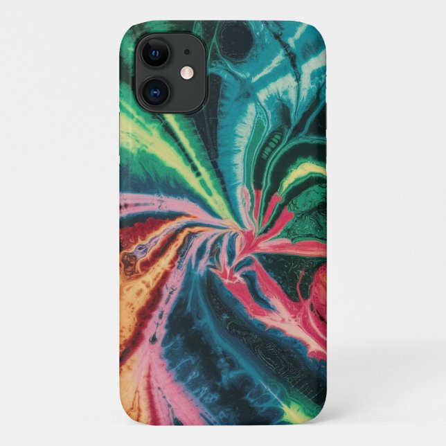 Capa Para iPhone 11 Estético Rainbow Cute Tie Dye (Verso)