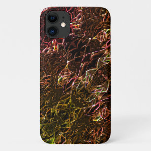 Capa Para iPhone 11 Estilo de espelhamento néon castanho claro com li