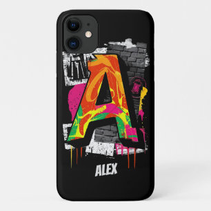 Capa Para iPhone 11 Estilo de Grafite Personalizável - Gráfico "A"