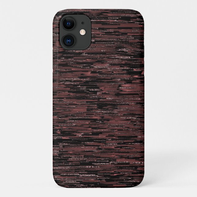 Capa Para iPhone 11 Estilo de mosaico borgonha com fundo áspero (Verso)