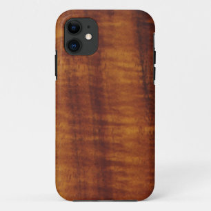 Capa Para iPhone 11 Estilo havaiano encaracolado da madeira de Koa