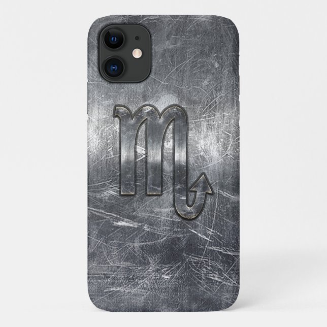 Capa Para iPhone 11 Estilo Industrial Desfigurado - Sinal Zodíaco (Verso)