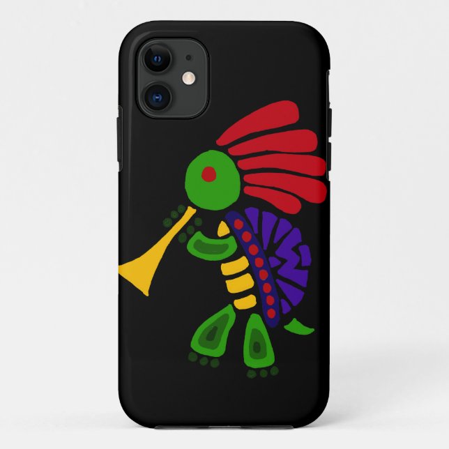 Capa Para iPhone 11 Estilo Kokopelli - Tartaruga engraçada dançando (Verso)