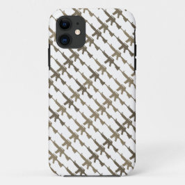 Capa Para iPhone 11 Estilo Militar Gun Camouflage GI Rifle Sepia