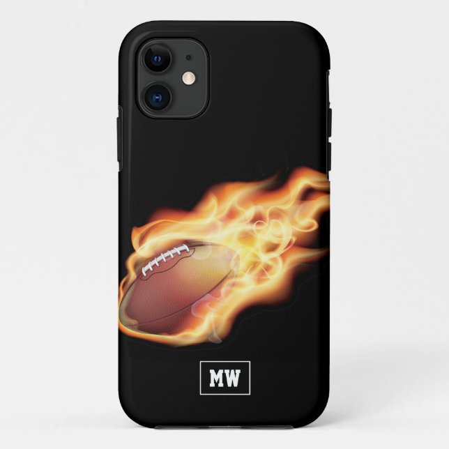 Capa Para iPhone 11 Estojo de iPhone Case-Mate de Rugby Monogramado (Verso)