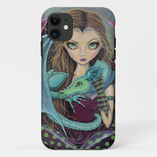 Capa Para iPhone 11 Estojo de iPhone Fada Gótica e Dragão Fofo