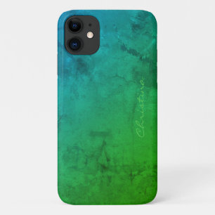 Capa Para iPhone 11 Estojo de iPhone XR com gradiente de esmeralda e t