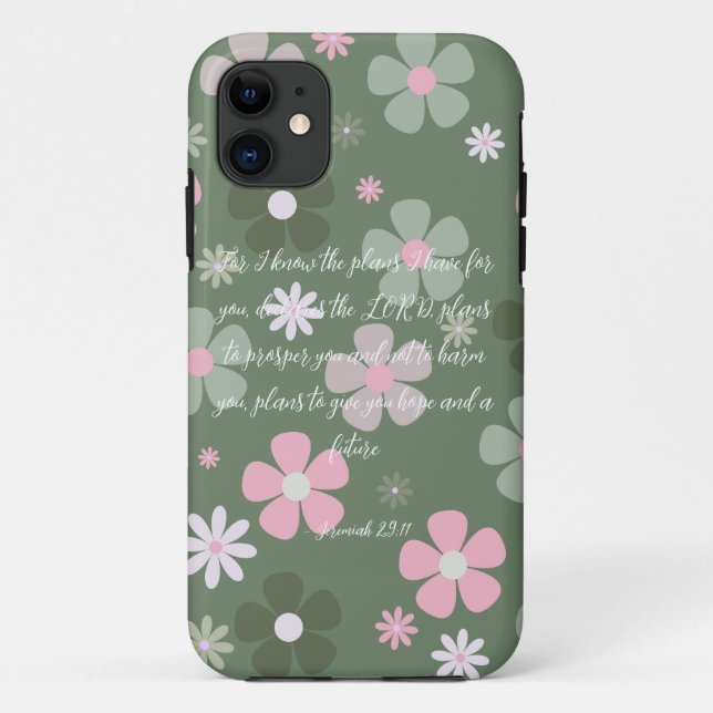 Capa Para iPhone 11 Estojo de Sabedoria Bíblica Pastéis Uplificantes (Verso)