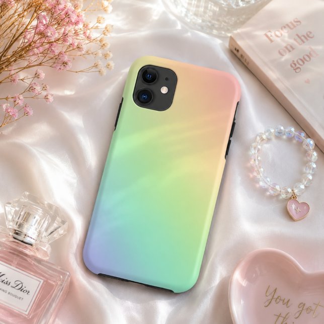 Capa Para iPhone 11 Estojo de Telefone com Gradiente de Arco-Íris Past (Criador carregado)