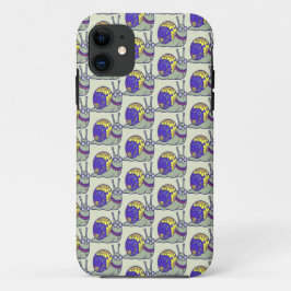 Capa Para iPhone 11 Estojo de Telefone com Padrão de Caracol Fofo – Re