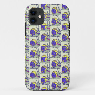 Capa Para iPhone 11 Estojo de Telefone com Padrão de Caracol Fofo – Re