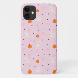 Capa Para iPhone 11 Estojo de telefone com padrão de fantasma cor-de-r
